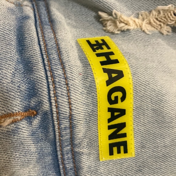 Japanese Bisima blue Jean jacket crow and swords Unisex - Picture 7 of 9